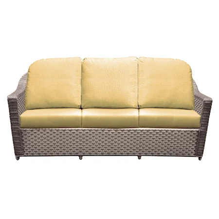 Wicker Three Seater Sofa